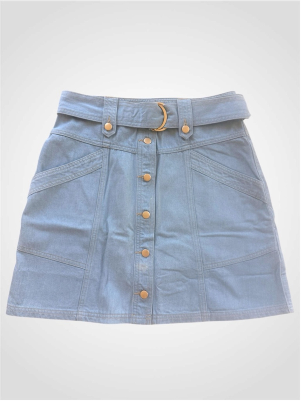 MINKPINK Denim Skirt in Light Blue Size S